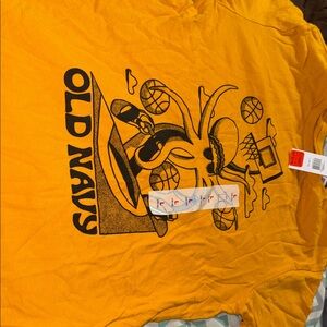 Old Navy Mustard Graphic Tee selling all five
